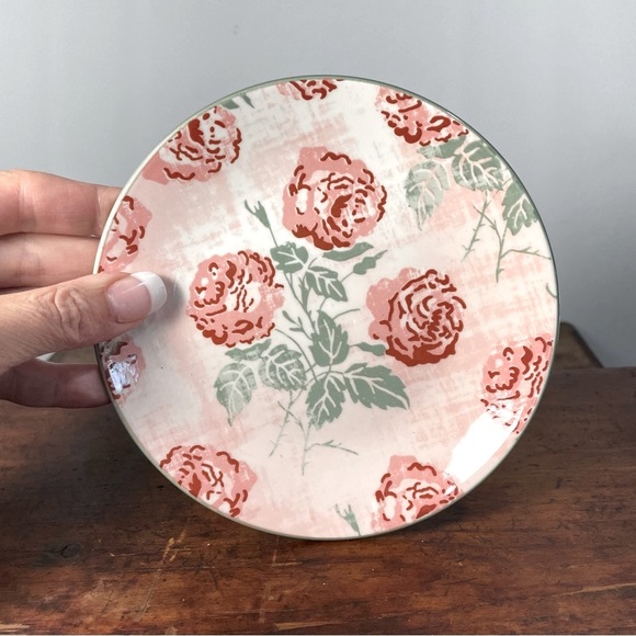 Patina Vie Claudette Porcelain floral roses appetizer Plate - Picture 1 of 6